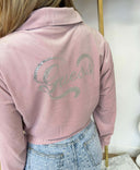 GUESS AMALIA HALF ZIP HIGH SWEATER V6BQ08K6302 - F40K LIGHT PINK