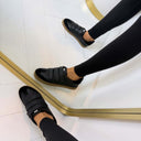 STEVE MADDEN DAYBREAK SNEAKER 3846 - BLACK ACTION LEATHER