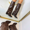 SOFIA LEATHER LOOK LAARS DES8072