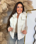 GUESS DAISY LOGO BODYWARMER W6BL53W4182 - G012 OFFWHITE