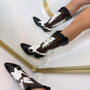 *ACTIE* FIEN WESTERN LAARS DES672 - BLACK/WHITE