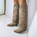 SUEDINE GESP LAARS 7699A - KHAKI