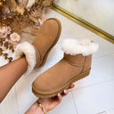 LIU JO JIL 12 COW SUEDE ANKLE BOOT SF6143 PX002 - COGNAC