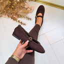 ANNE FRINGE SLIPPER AQ212 - BROWN