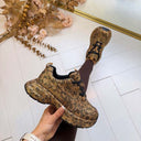 GLITTER SNEAKER 8-210 - LEOPARD