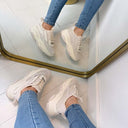 STEVE MADDEN POSSESSION-E SNEAKER 0033 - SILVER COIN