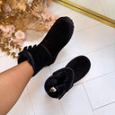 LIU JO JIL 10 COW SUEDE ANKLE BOOT SF6149 PX002 - BLACK