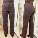 UNIQUE THE LABEL IMANI WIDE LEG JOGGER CACAO