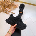 GLITTER SNEAKER 8-210 - BLACK