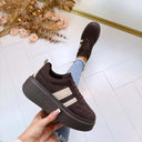 STRIPE PLATEAU SNEAKER 9156 - BROWN
