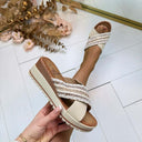 PLATEAU IMPRIMÉ SANDALE HG-116 - BEIGE