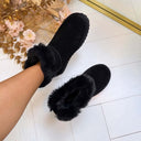 LIU JO JIL 12 COW SUEDE ANKLE BOOT SF6143 PX002 - BLACK