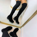 BASIC SUEDINE OVERKNEE LAARS ZY5003