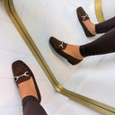 ANNE FRINGE MOCASSIN AQ212 - MARRON