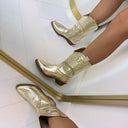 *ACTION* BOTTES COWBOY COURTES DEN928 - GOLD