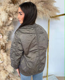 GUESS JADE LOGO BOMBER JACKET W6YL22W2911 - A11Q TAUPE