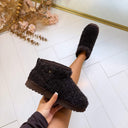 LIU JO JIL 01 CURLY FUR ANKLE BOOT SF6141 TX564 - MOKA