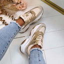 STEVE MADDEN PROGRESSIVE SNEAKER 7822 - LIGHT BRONZE