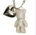 STEVE MADDEN D-TEDDY KEY/BAGCHAIN SILVER