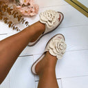 *SALE* BIG FLOWER SLIPPER OM6625 - KHAKI