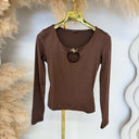 GUESS LS 4G JEWEL CAMRYN TOP W6BP27K6288 - G1EA BROWN