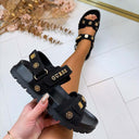 GUESS LOGO SANDAAL FLPLOESU03