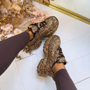 GLITTER SNEAKER 8-210 - LEOPARD