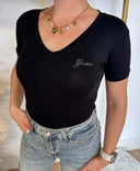 GUESS NEW MINI LOGO T-SHIRT W6YI13K3853 - JBLK BLACK