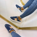 GUESS SNEAKERS EN JEAN AVEC LOGO FLJR11DEN112 - BLEU
