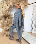 LIU JO LOGO CLOACK/PONCHO 2F6039-T2742 - DENIM