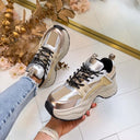 BUFFALO YUNO SNEAKER 16356 - COPPER/SILVER METALLIC
