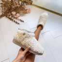 LIU JO JIL 01 CURLY FUR ANKLE BOOT SF6141 TX564 - MILK