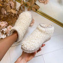 LIU JO JIL 01 CURLY FUR ANKLE BOOT SF6141 TX564 - MILK