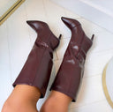 NINA LEATHER LOOK LAARS DES8582 - WINE/PU