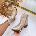 STUDDIE COWBOY BOOTIE DES8001 - L.GOLD/KHAKI