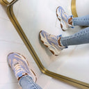 STEVE MADDEN POSSESSION-E SNEAKER 4652 - GRY BLU IVY