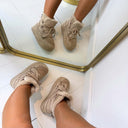FLUFFY BOOT 9077 - KHAKI
