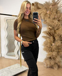 UNIQUE THE LABEL JILL KURZARM-TOP – ANTHRAZIT
