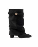LEDEROPTIK STIEFELETTE 6010-89 - BLACK/PU