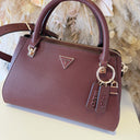 GUESS NOELLE II LUXURY SATCHEL BAG ZG967207 - BURGUNDY