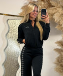 GUESS GRETA 4G STUDS FULL ZIP HOODED VEST V7RQ03K8320 - JBLK