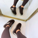 STRIPE SNEAKER 9189 - BROWN