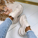SPARKLE SNEAKER BK-2506 - BEIGE