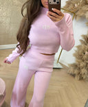 *SALE* RD SIGNATURE BIBI LONG KNITWEAR CROPT TOP - PINK
