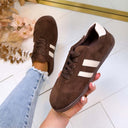 STRIPE SNEAKER 9863 - BROWN