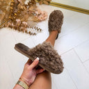 FLUFFY PANTOFFEL 5833-21 - MOCHA BROWN