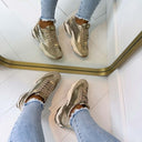*SALE* STEVE MADDEN SETBACK-R SNEAKER 6045 - GOLD