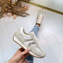 LEOPARD DETAIL SNEAKER 8-285 - BEIGE