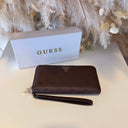 GUESS BLAKE SLG LARGE ZIP PORTEMONNEE PD2222146 - BROWN LOGO