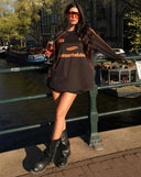 UNIQUE THE LABEL AMA LONGSLEEVE TEE - BLACK/ORANGE